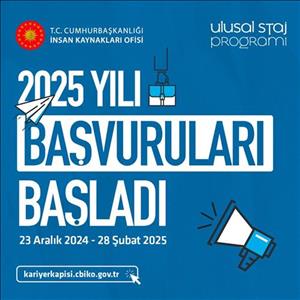 Ulusal Staj Programı 2025 Yılı Başvuruları Başladı!